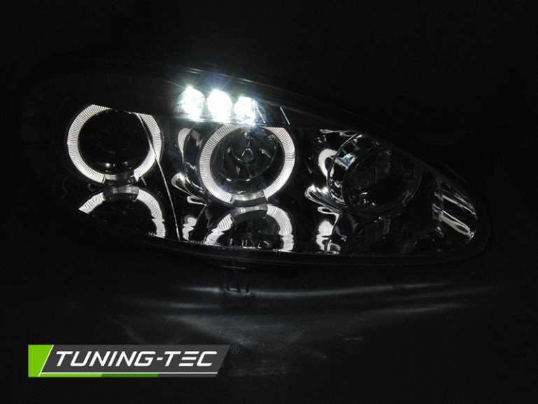 LED Angel Eyes Scheinwerfer für Mazda MX5 01-05 chrom